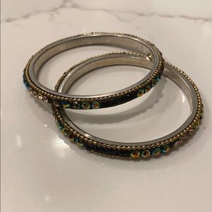 Two bangle bracelets